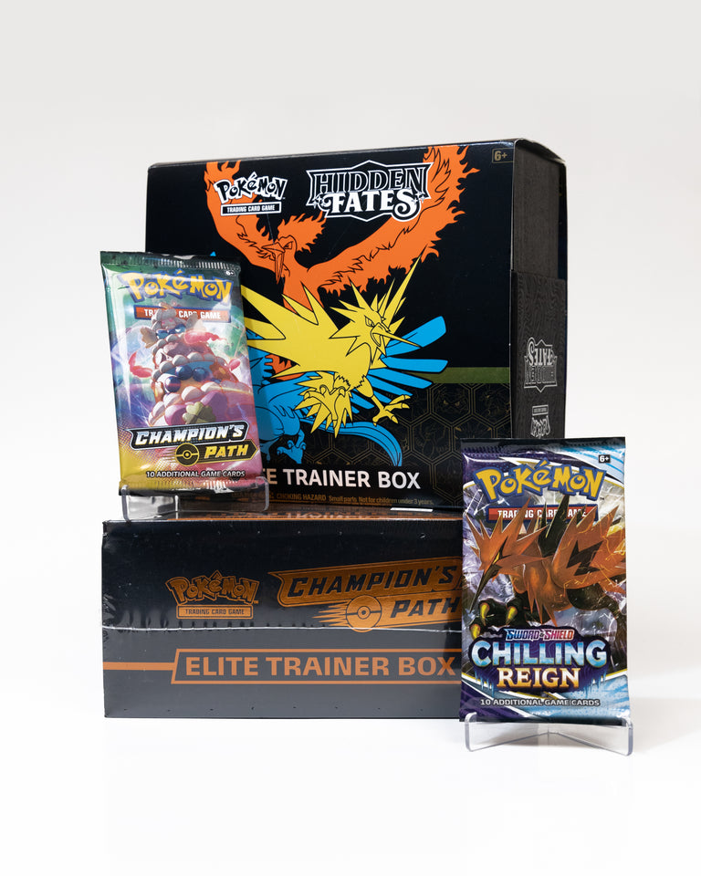 Pokémon trading card boxes