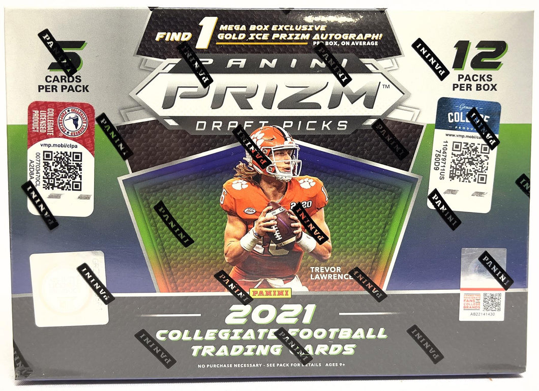 2021 Prizm Draft Picks Football Mega Box (Gold Ice)